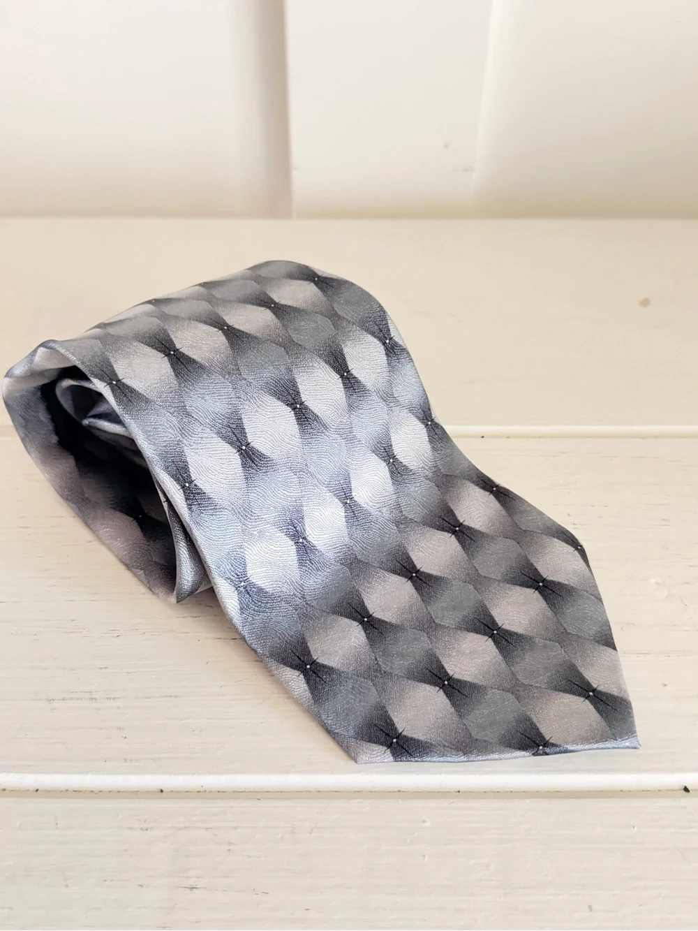 Vintage 1998 Grateful Dead Silk Tie Space 16th Set Silver Grey XL 4